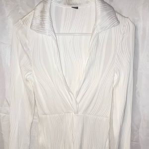 SHEIN Privé Plunging Neck Twist Front Textured Bodycon Dress